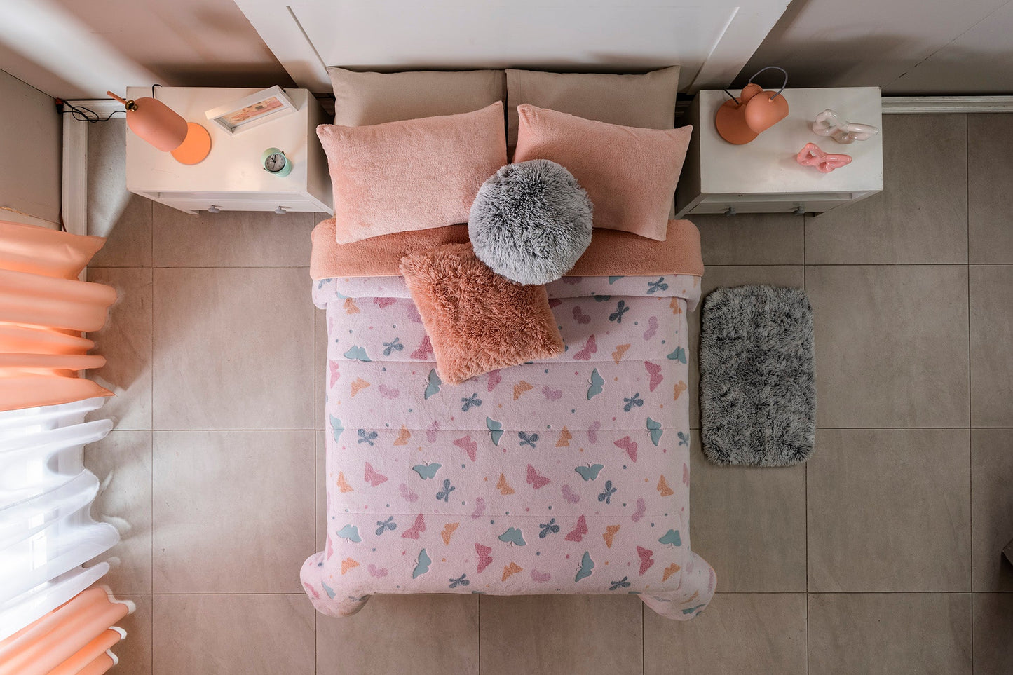 COBERTOR INVERNAL MARIPOSAS